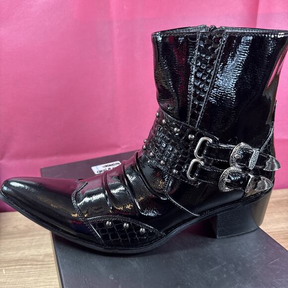 Rui Landed Ankle Boot for Men High Top Boot Slip On Style Genuine Leather Sz 44